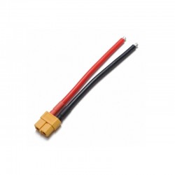 XT60 Female w/ 12AWG Silicone Wire 10cm (1pc) [XT60BAREFEMALE]